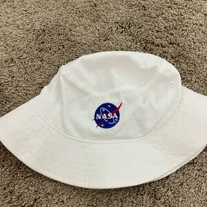 NASA White Bucket Hat | Logo Space Hat | Streetwear Festival Hat